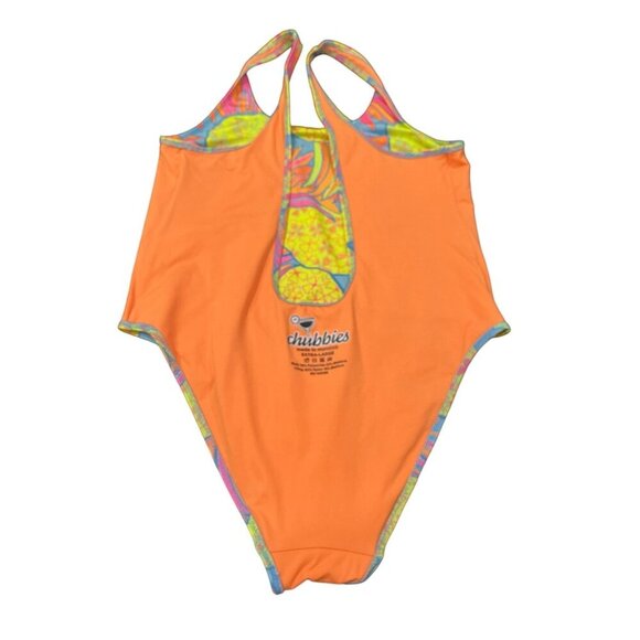 Chubbies Pinas Bathing Suit Neon Yellow Pineapple Print XLarge One Piece - Picture 6 of 8